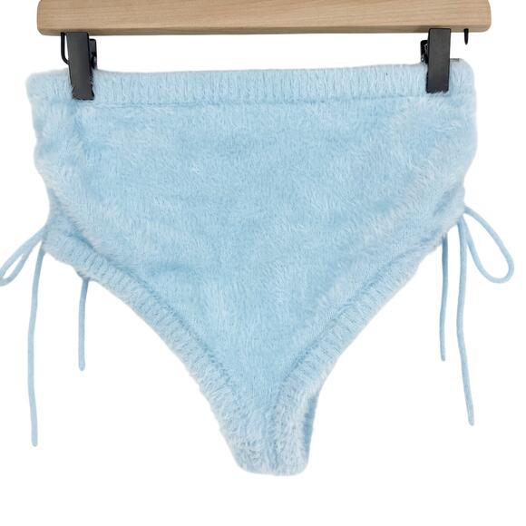For Love and Lemons Fiona Fuzzy Brief Bottoms Side Tie Size Large - Picture 4 of 8